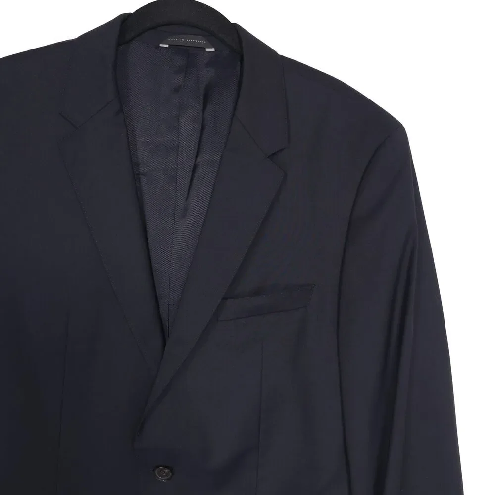 HUGO BOSS Guabello Super 120s 100% Virgin Wool Blazer Sport Coat Black Italy 40L